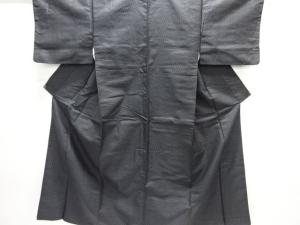 アンティーク　抽象模様織出し手織り紬着物